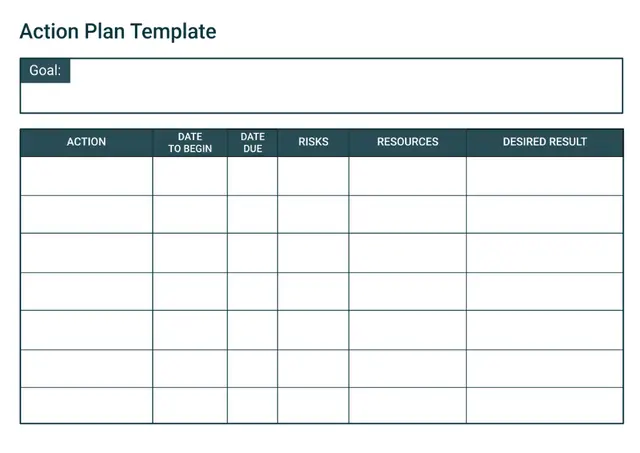 Action Plan Template — free Google Docs template