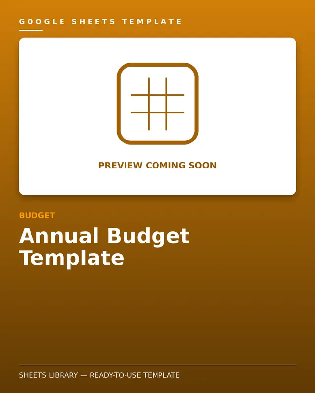 Annual Budget Template — free Google Sheets template