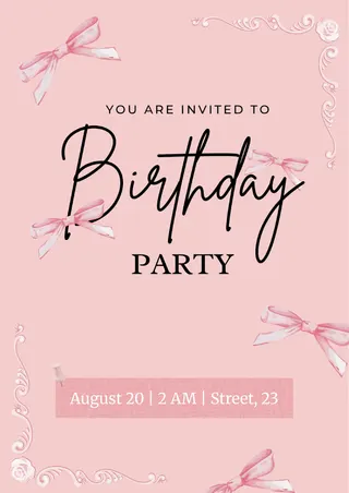 birthday party invitation template — free Google Docs template