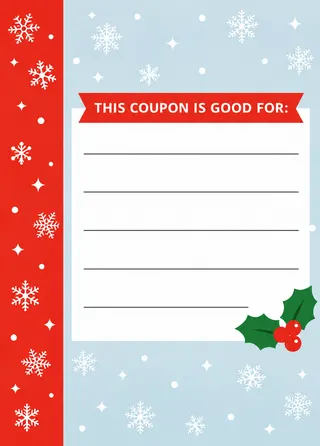 Christmas Coupon Template — free Google Docs template