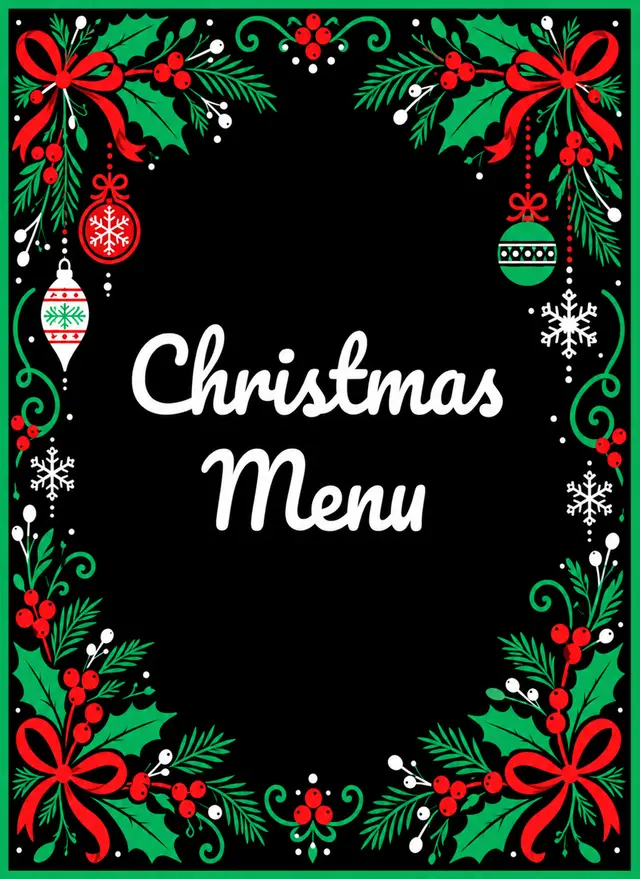 Christmas Menu Template — free Google Docs template