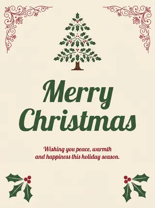 Christmas Postcard Template — free Google Slides template