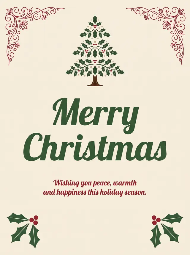 Christmas Postcard Template — free Google Slides template