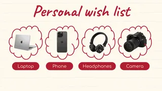 Christmas Wish List Template — free Google Slides template