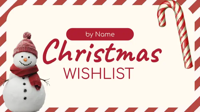 Christmas Wish List Template — free Google Slides template