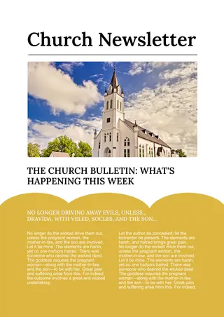 Church Newsletter Template — free Google Docs template
