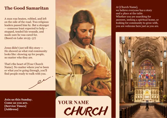 Church Pamphlet Template — free Google Docs template