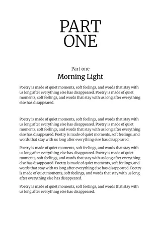 Clean Poetry Book — free Google Docs template