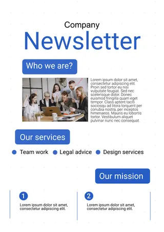 Company Newsletter Template — free Google Docs template