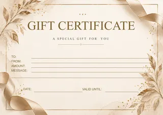 Gift Certificate Template — free Google Docs template