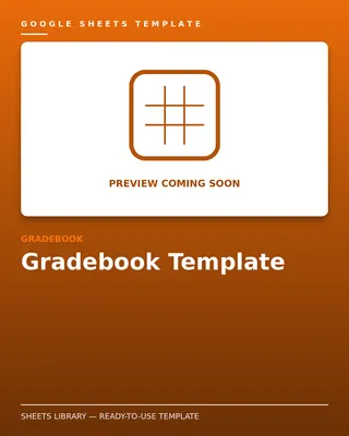 Gradebook Template — free Google Sheets template