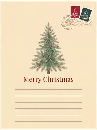 Holiday Greetings Postcard Template — free Google Docs template