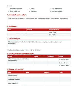 Incident Report Template — free Google Docs template