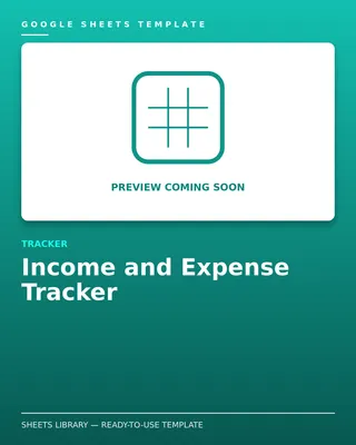 Income and Expense Tracker Template — free Google Sheets template