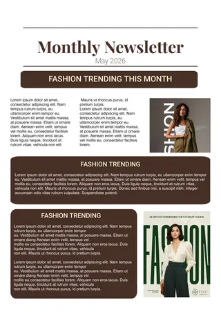 Monthly Newsletter Template — free Google Docs template