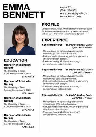 Nursing Resume Template — free Google Docs template