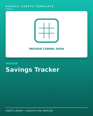 Savings Tracker Template — free Google Sheets template