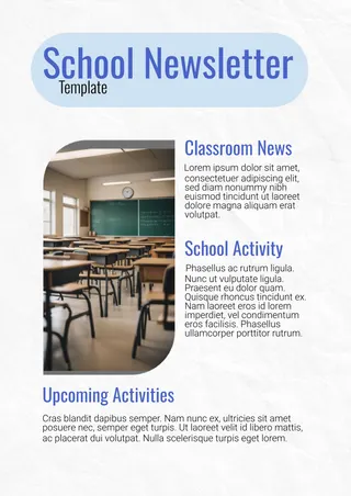 School Newsletter Template — free Google Docs template