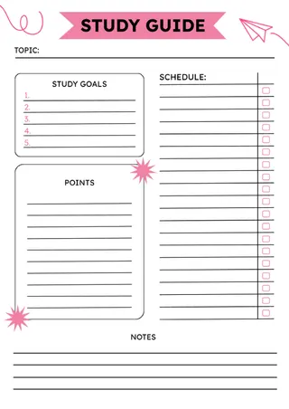 Study Guide Template — free Google Docs template