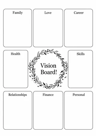 Vision Board Template — free Google Docs template