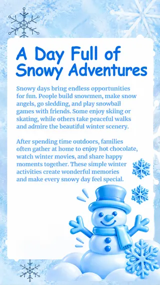 Winter Slideshow Template — free Google Slides template