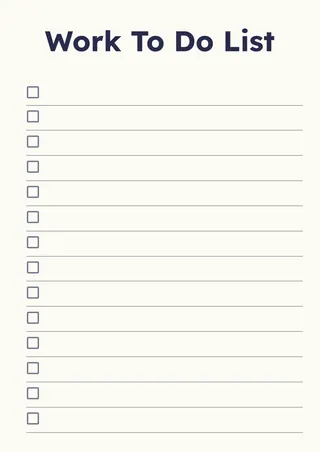 Work To Do List Template — free Google Docs template