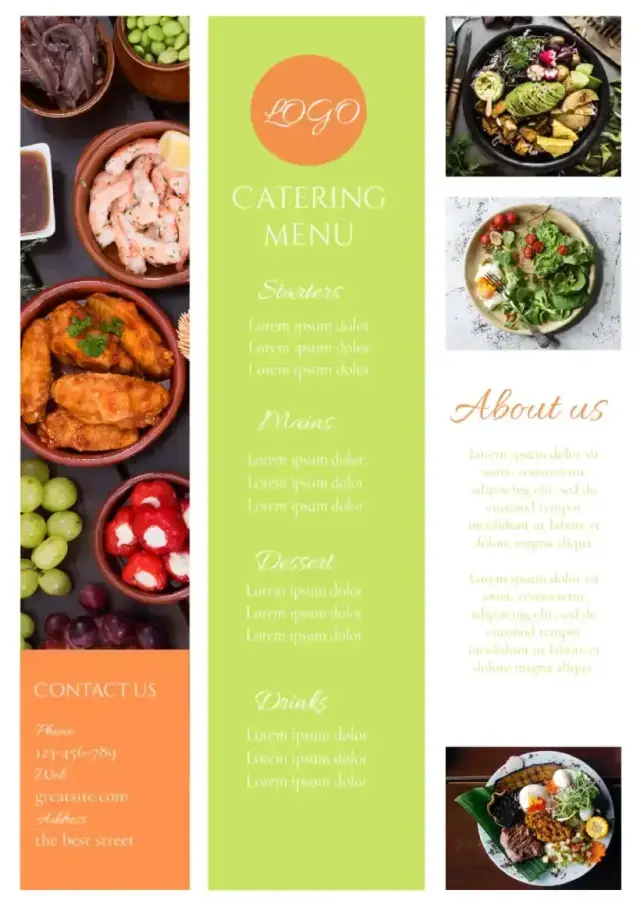 Catering Menu Template — free Google Docs template