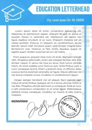 Education Letterhead Template — free Google Docs template