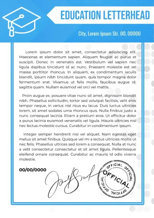 Education Letterhead Template — free Google Docs template