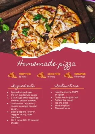 Recipe Pizza Template — free Google Docs template