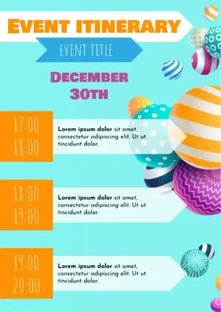 Event Itinerary Template — free Google Docs template