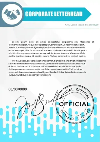 Corporate Letterhead Template — free Google Docs template