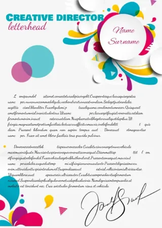 Creative Director Letterhead Template — free Google Docs template