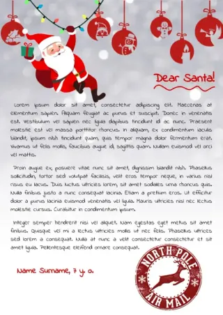 Santa Letterhead Template — free Google Docs template