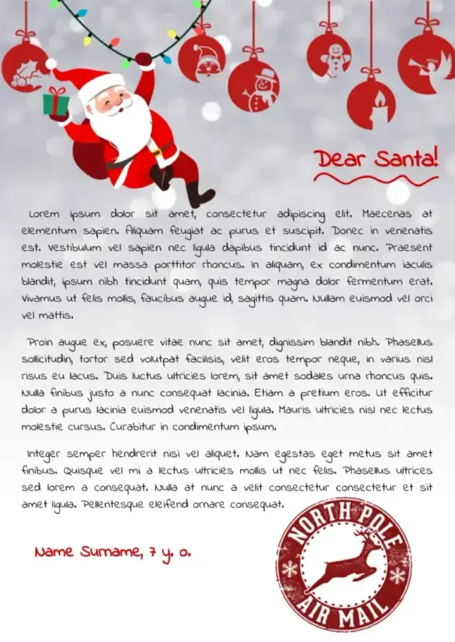 Santa Letterhead Template — free Google Docs template