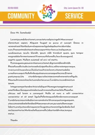 Letterhead Community Service Template — free Google Docs template