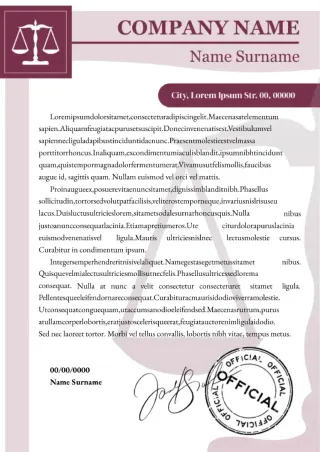 Legal Letterhead Template — free Google Docs template