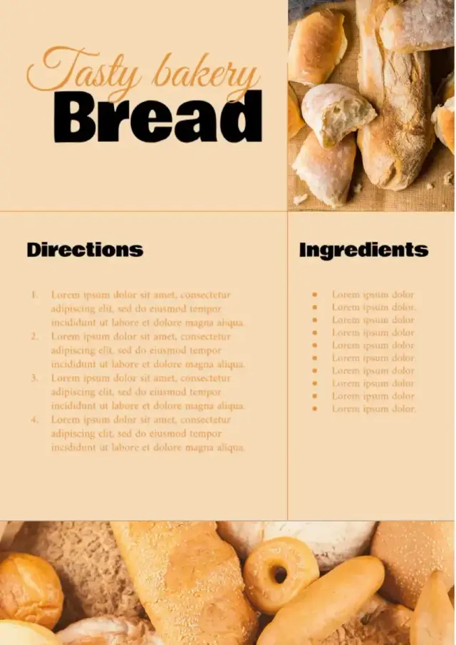 Recipe Bread (tasty bakery) Template — free Google Docs template
