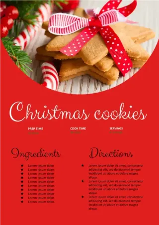 Recipe Christmas Cookies Template — free Google Docs template