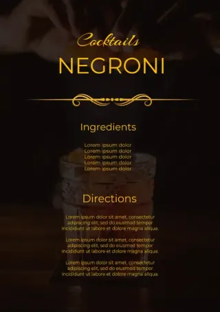 Recipe Cocktail Template — free Google Docs template