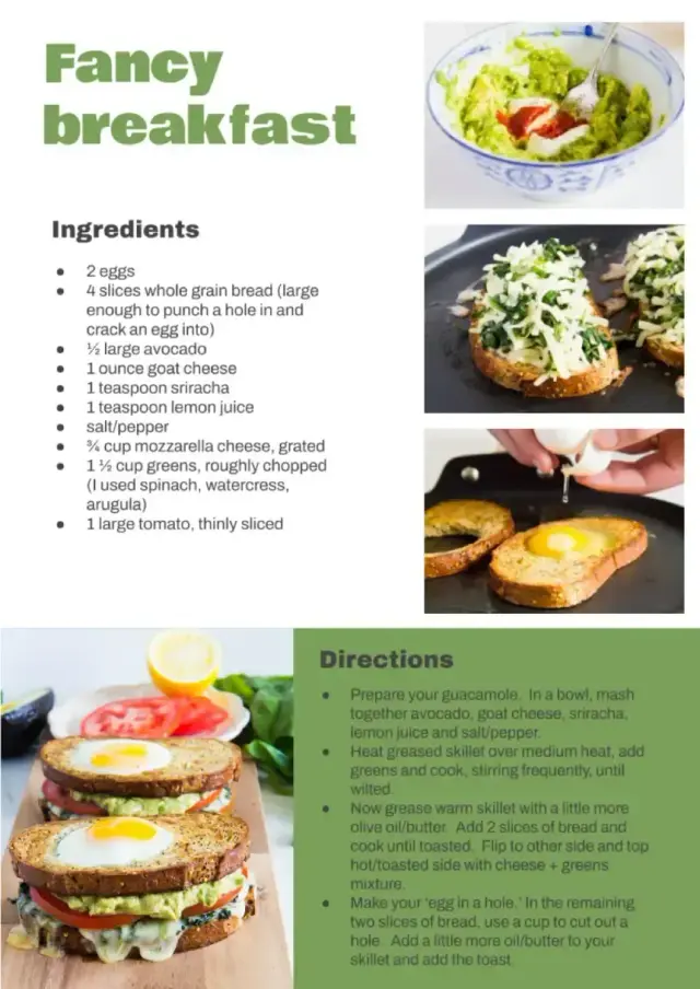 Recipe Fancy Breakfast Template — free Google Docs template