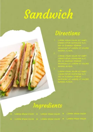 Recipe Sandwich Template — free Google Docs template