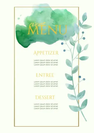 Menu Event Template — free Google Docs template