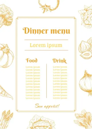 Dinner Menu Template — free Google Docs template
