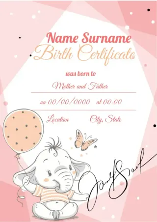 Birth Certeficate Template — free Google Docs template