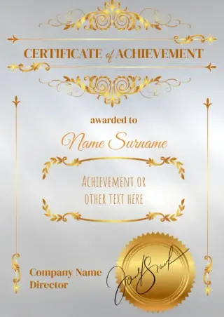 Achievement Certificate Template — free Google Docs template