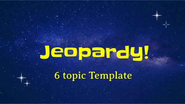 Jeopardy Topic - 6 Template — free Google Slides template