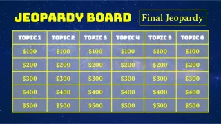 Jeopardy Topic - 6 Template — preview 2