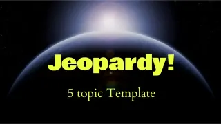 Jeopardy Topic - 5 Template — free Google Slides template