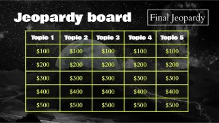 Jeopardy Topic - 5 Template — preview 2